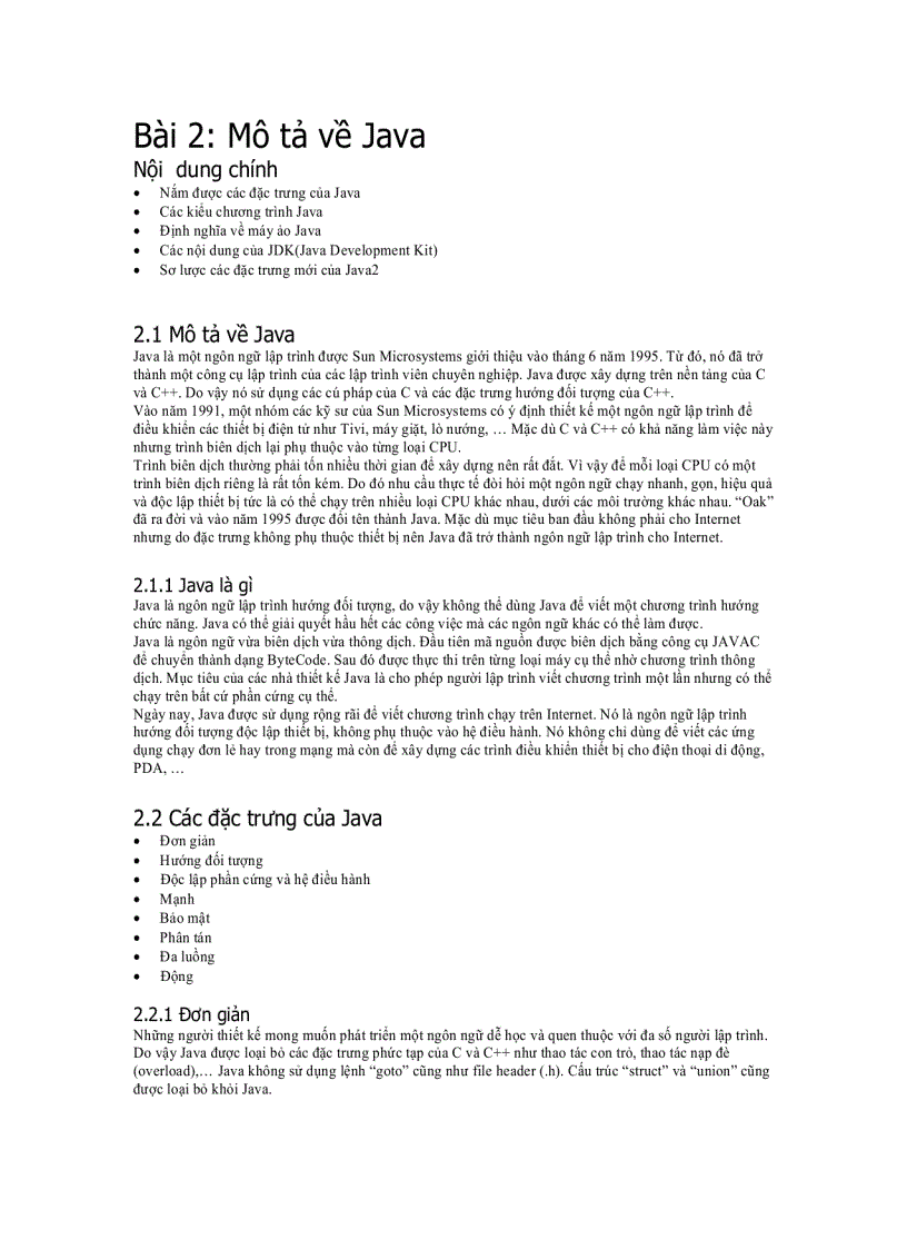 image for page Mô tả về Java