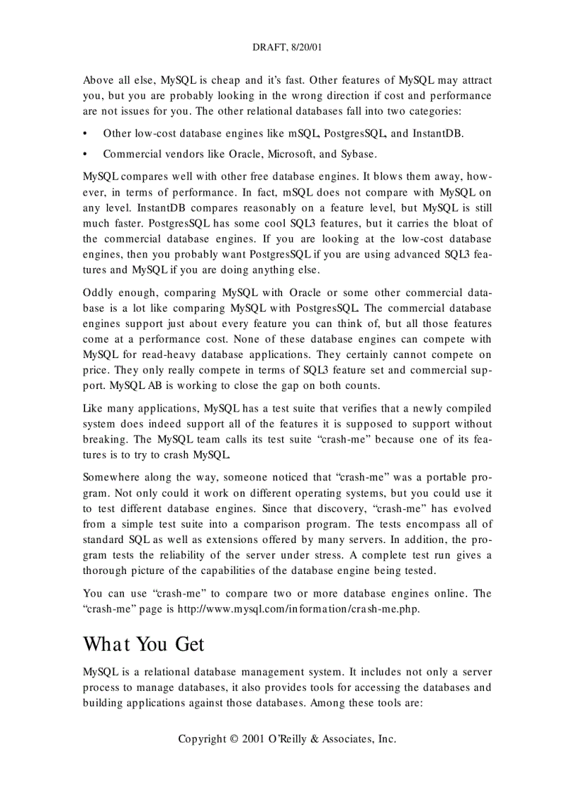 image for page MySQL