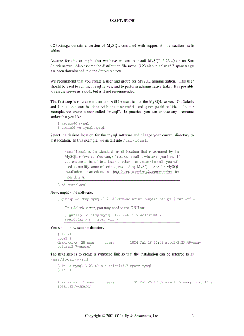 image for page Installation MySQL