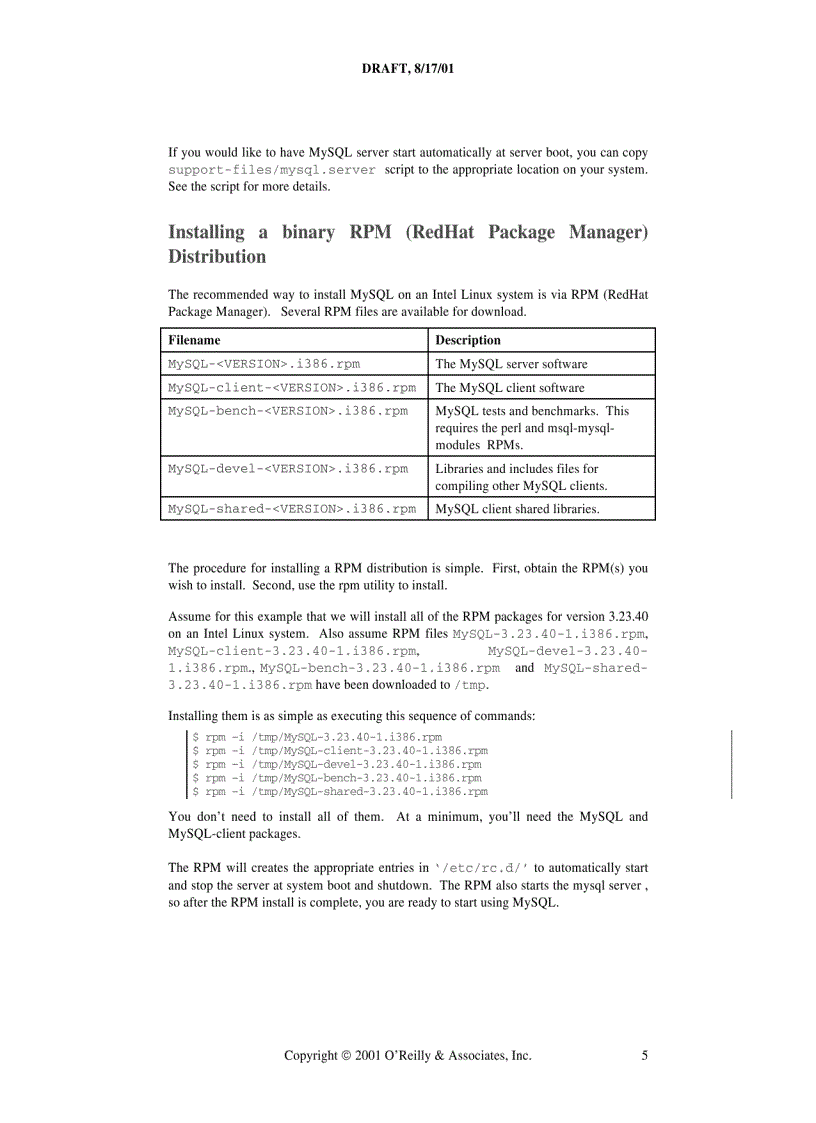 image for page Installation MySQL