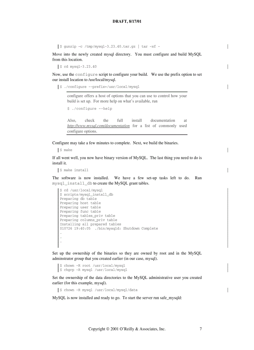 image for page Installation MySQL