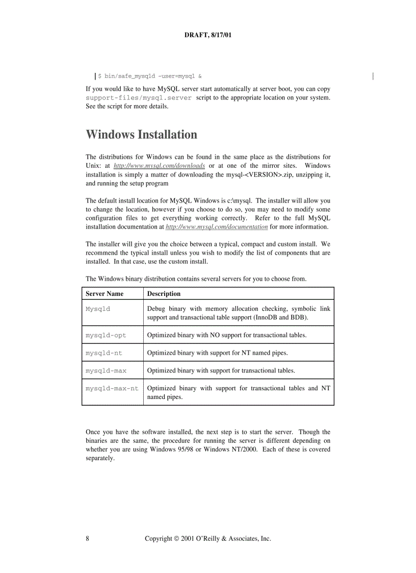 image for page Installation MySQL