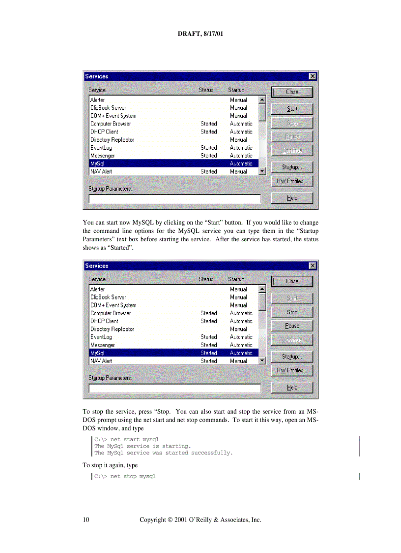 image for page Installation MySQL