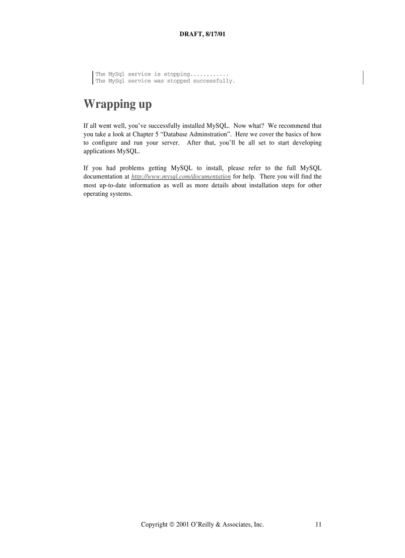 image for page Installation MySQL