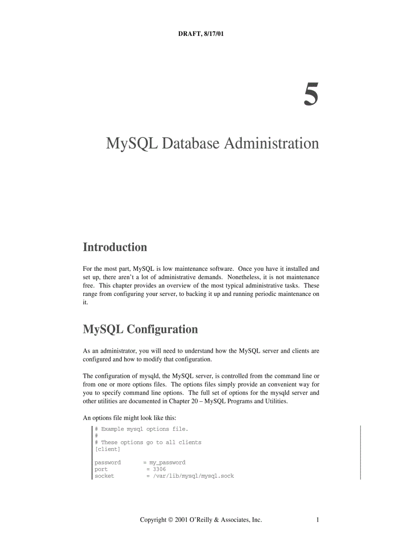 image for page MySQL Database Administration