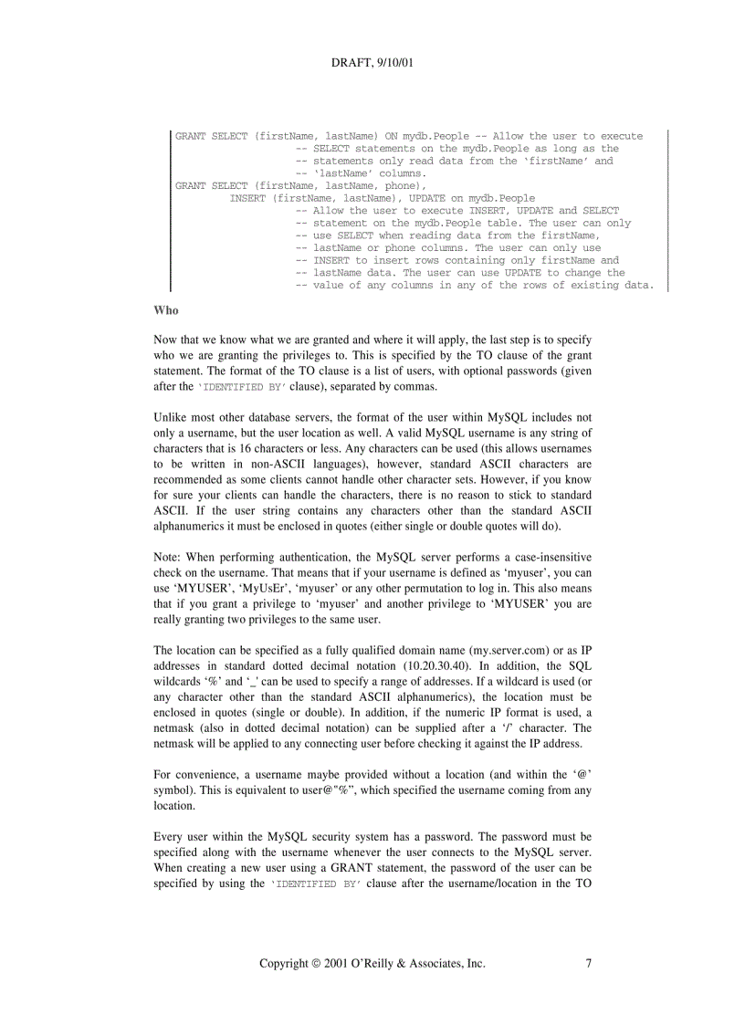 image for page Security MySQL