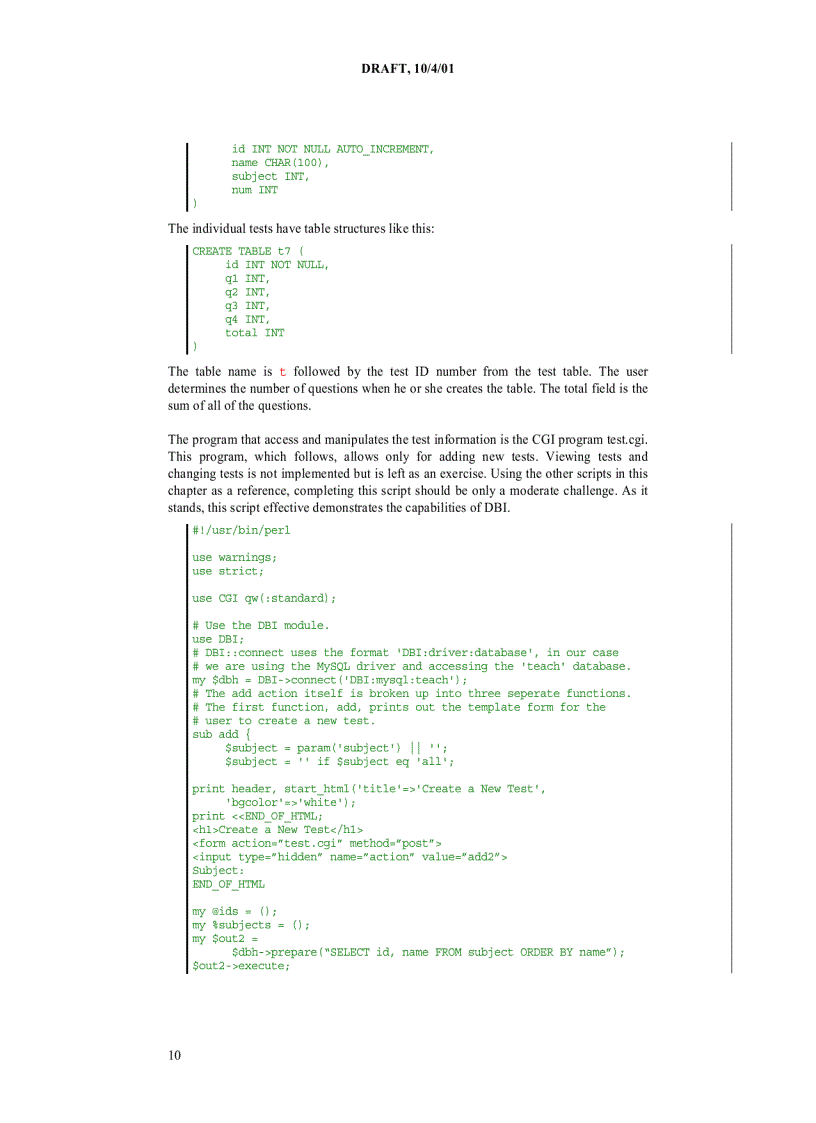 image for page Perl Mysql