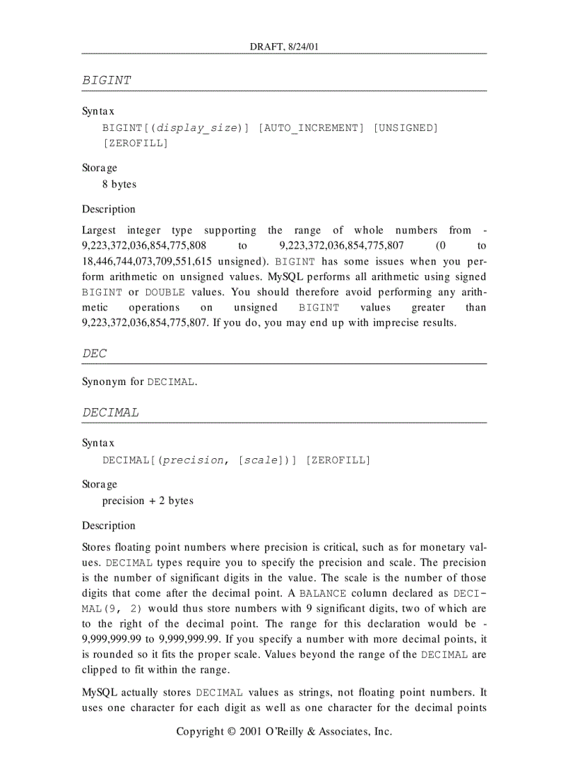 image for page MySQL Data Types