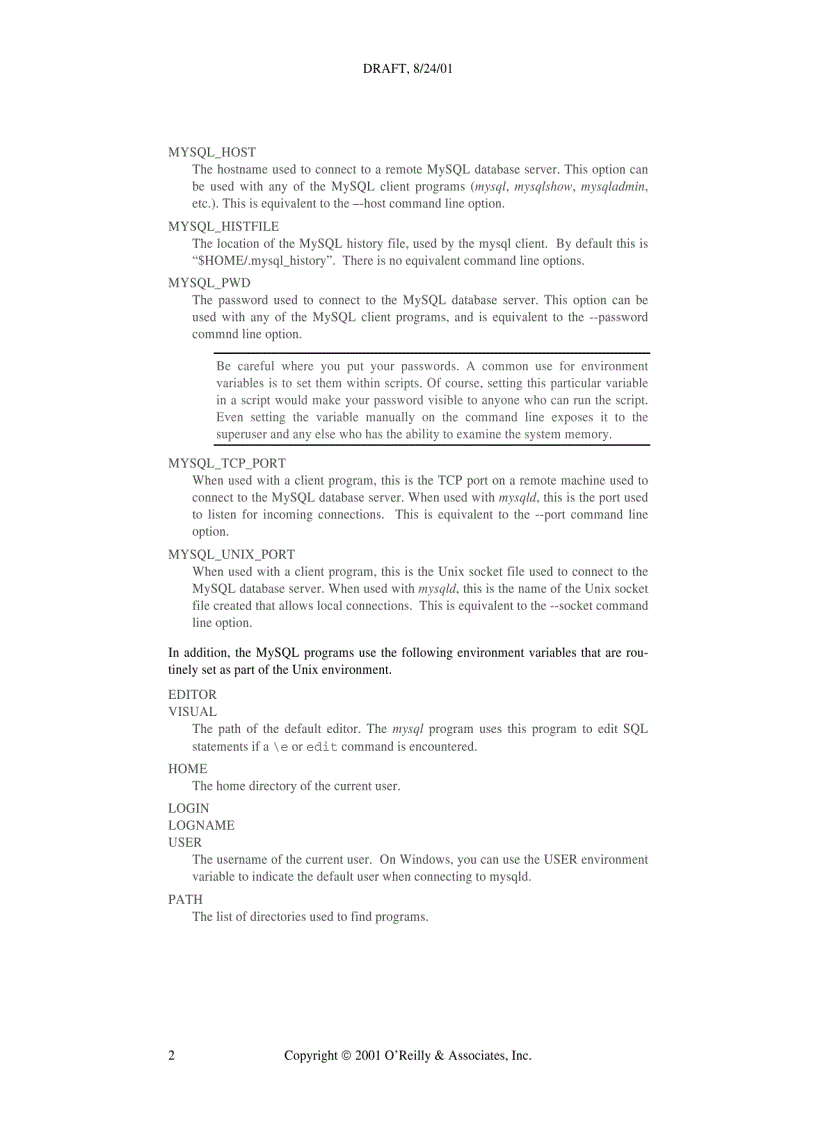image for page MySQL System Variables