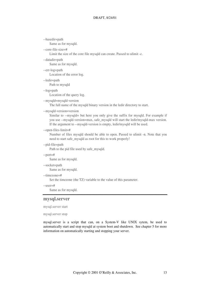 image for page MySQL and Programs and Utilities