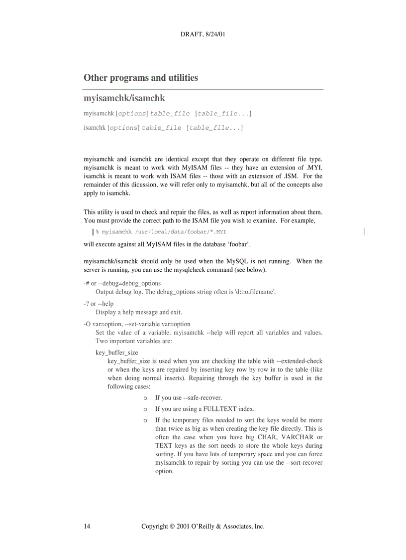 image for page MySQL and Programs and Utilities