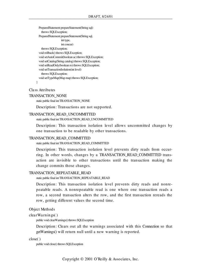 image for page The JDBC API