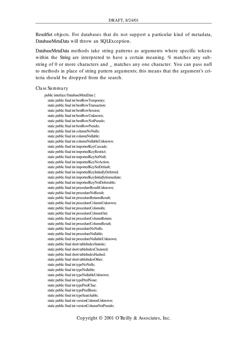 image for page The JDBC API