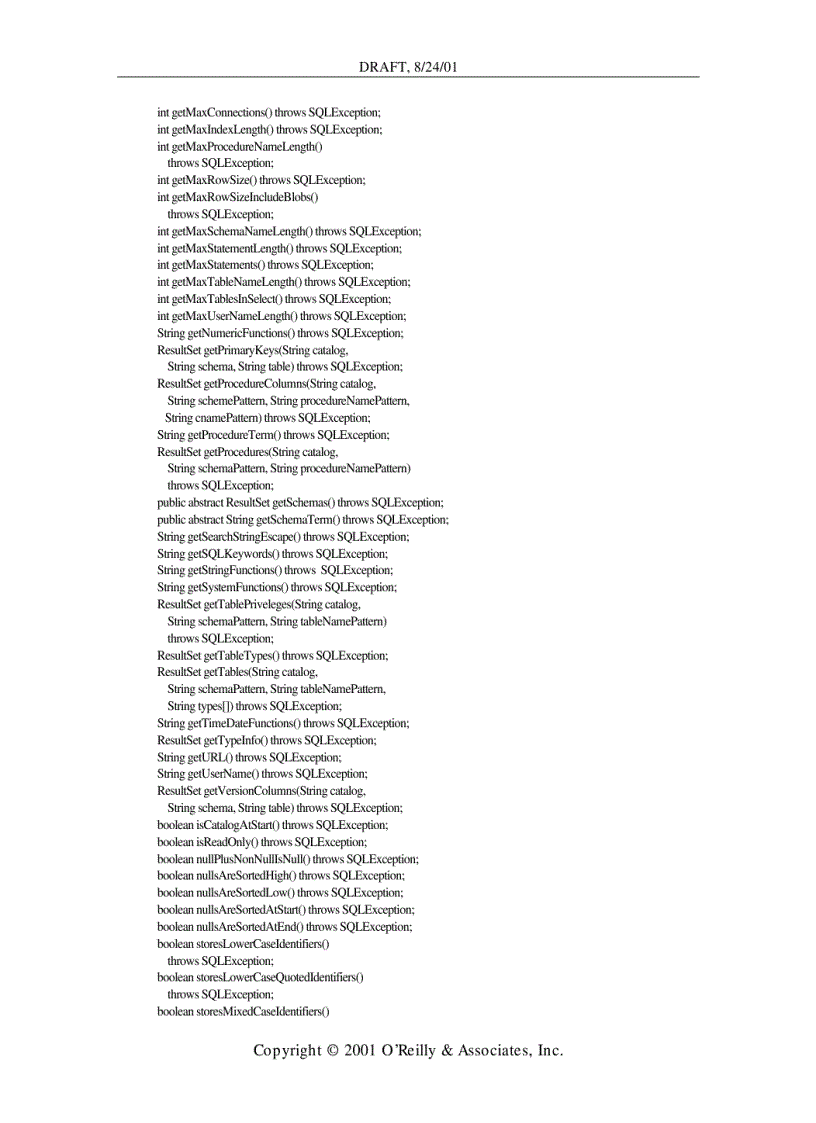 image for page The JDBC API