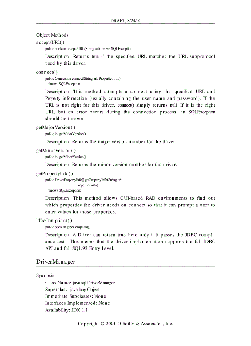 image for page The JDBC API