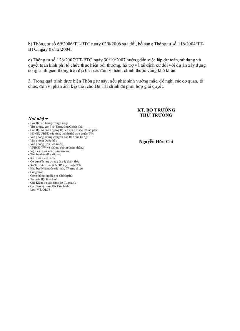 image for page Thông tư 57 2010 TT BTC quy định việc lập dự toán sử dụng và quyết toán kinh phí tổ chức thực hiện bồi thường hỗ trợ và tái định cư khi Nhà nước thu hồi đất do Bộ Tài chính ban hành