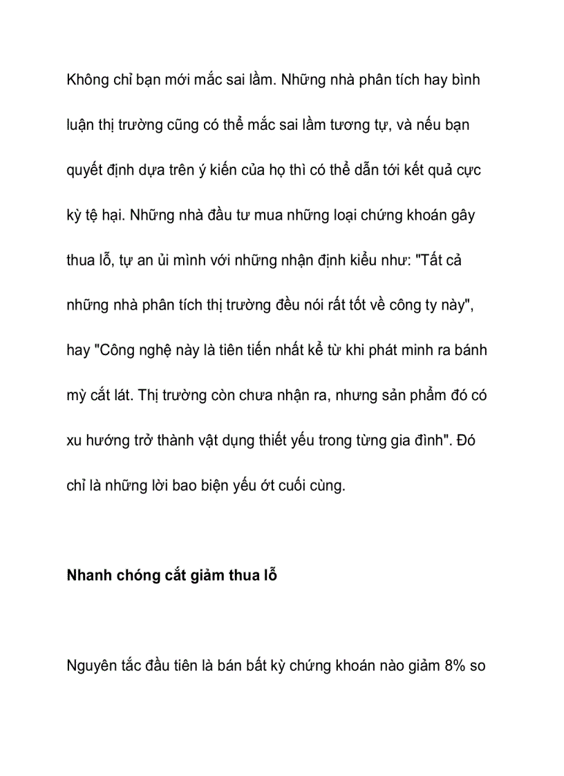 image for page Bán cổ phiếu để cắt giảm thua lỗ