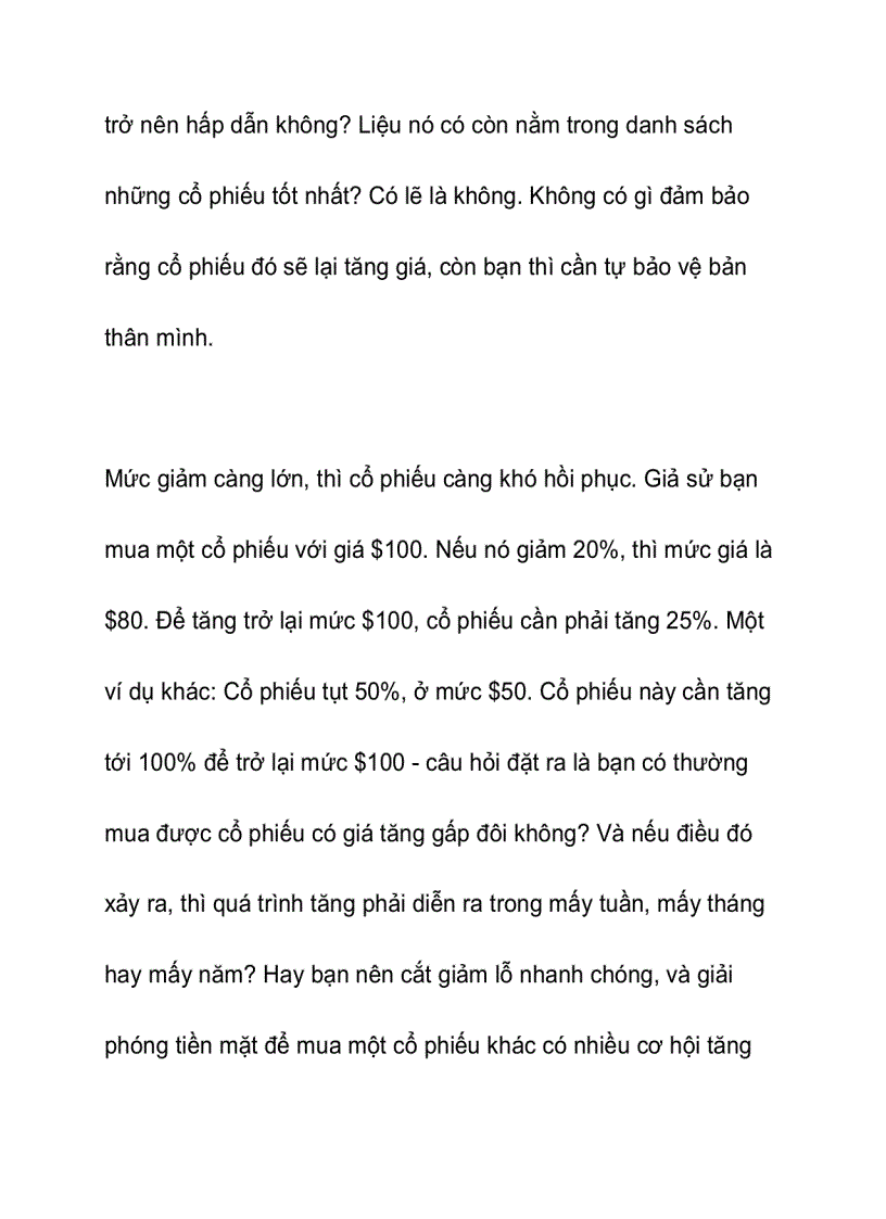 image for page Bán cổ phiếu để cắt giảm thua lỗ