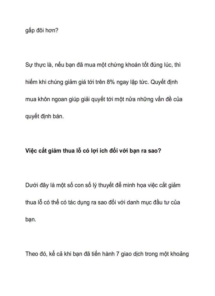 image for page Bán cổ phiếu để cắt giảm thua lỗ