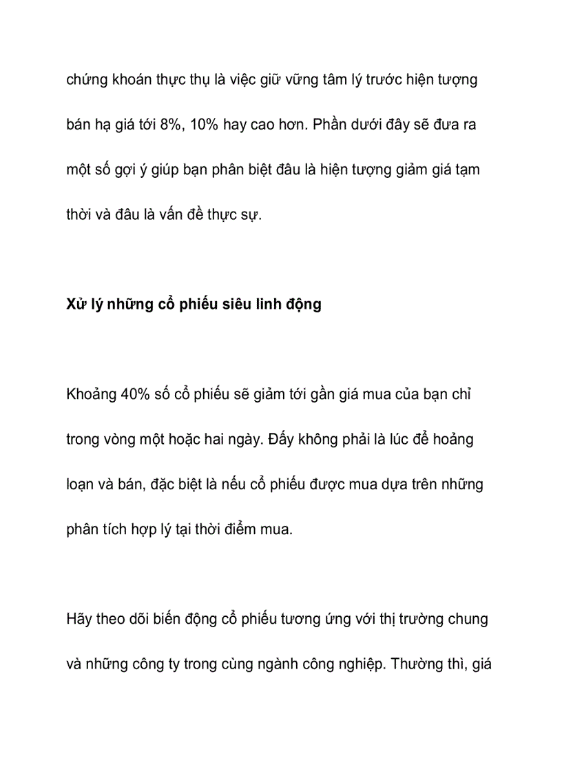 image for page Bán cổ phiếu để cắt giảm thua lỗ