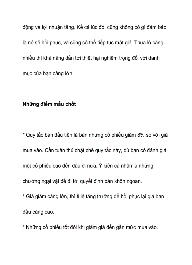 image for page Bán cổ phiếu để cắt giảm thua lỗ