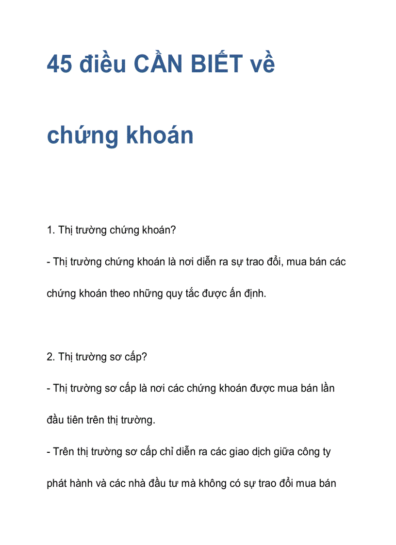 image for page 45 điều CẦN BIẾT về chứng khoán