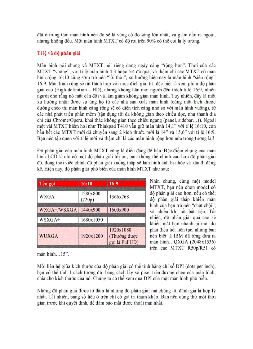 image for page Màn hình MTXT có thể bạn chưa biết