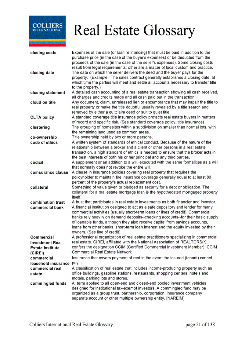 image for page Real Estate Glossary