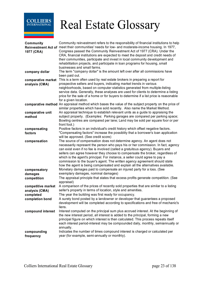 image for page Real Estate Glossary