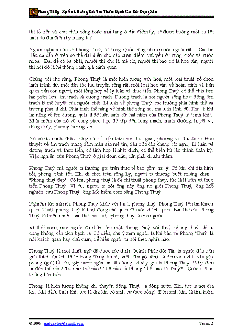 image for page Phong Thủy Sự Ảnh Hưởng Đối Với Thẩm Định Giá Bất Động