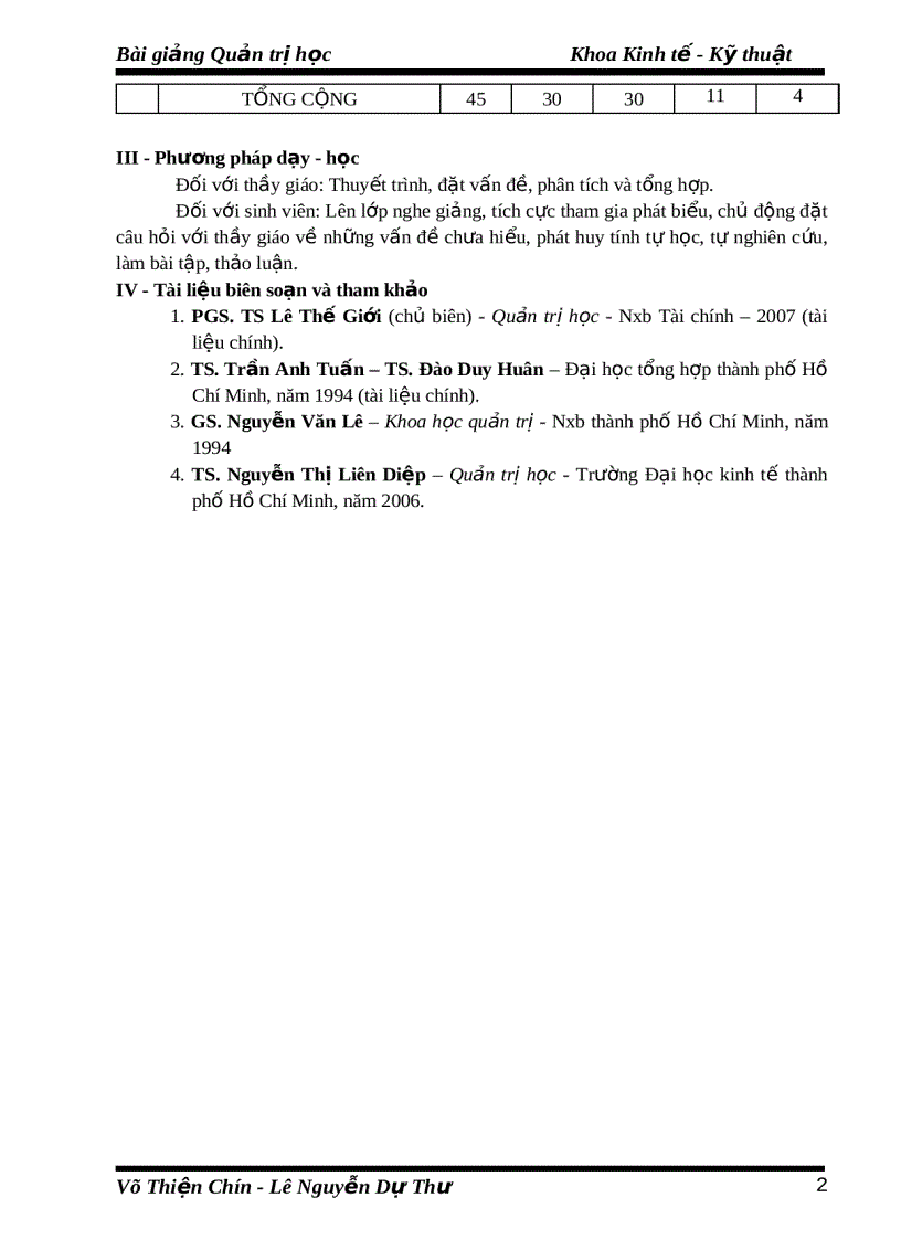 image for page Bài giảng Quản trị học