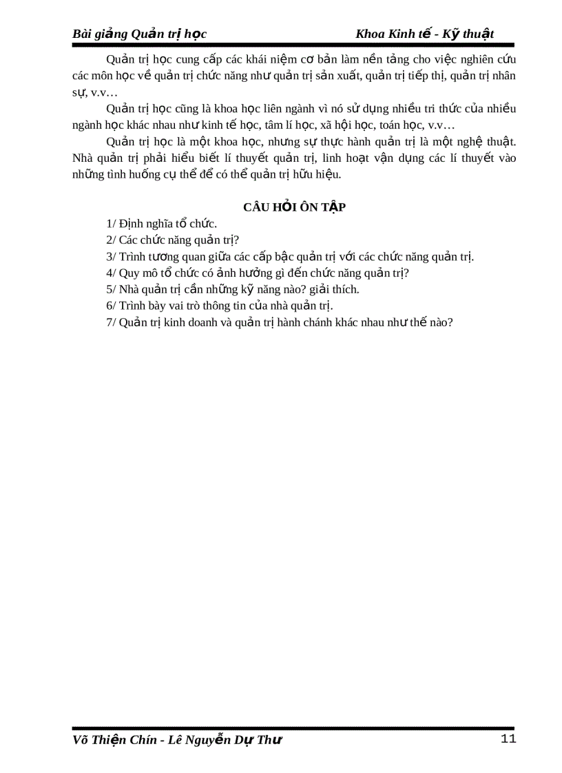 image for page Bài giảng Quản trị học