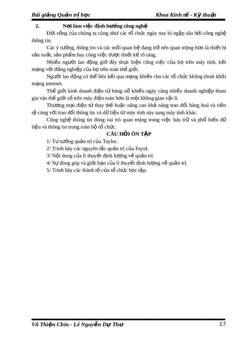 image for page Bài giảng Quản trị học