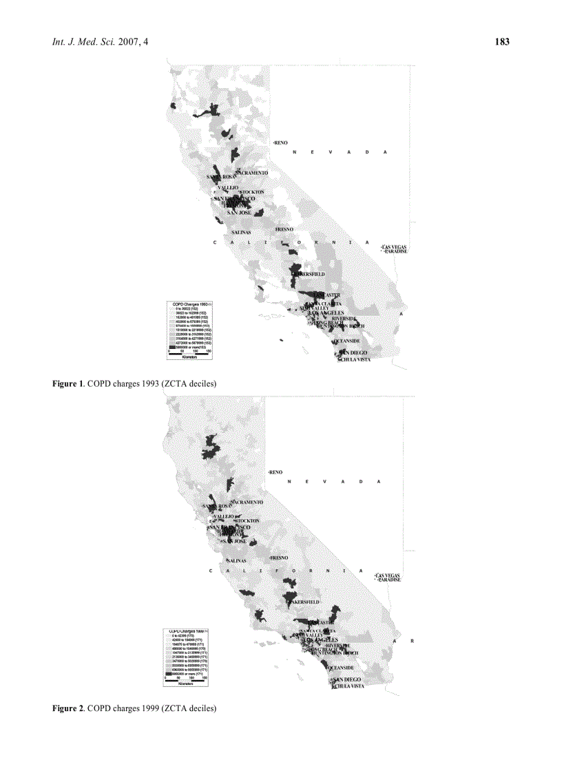 Báo cáo y học The Geography of Chronic Obstructive Pulmonary Disease Across Time California in 1993 and 1999