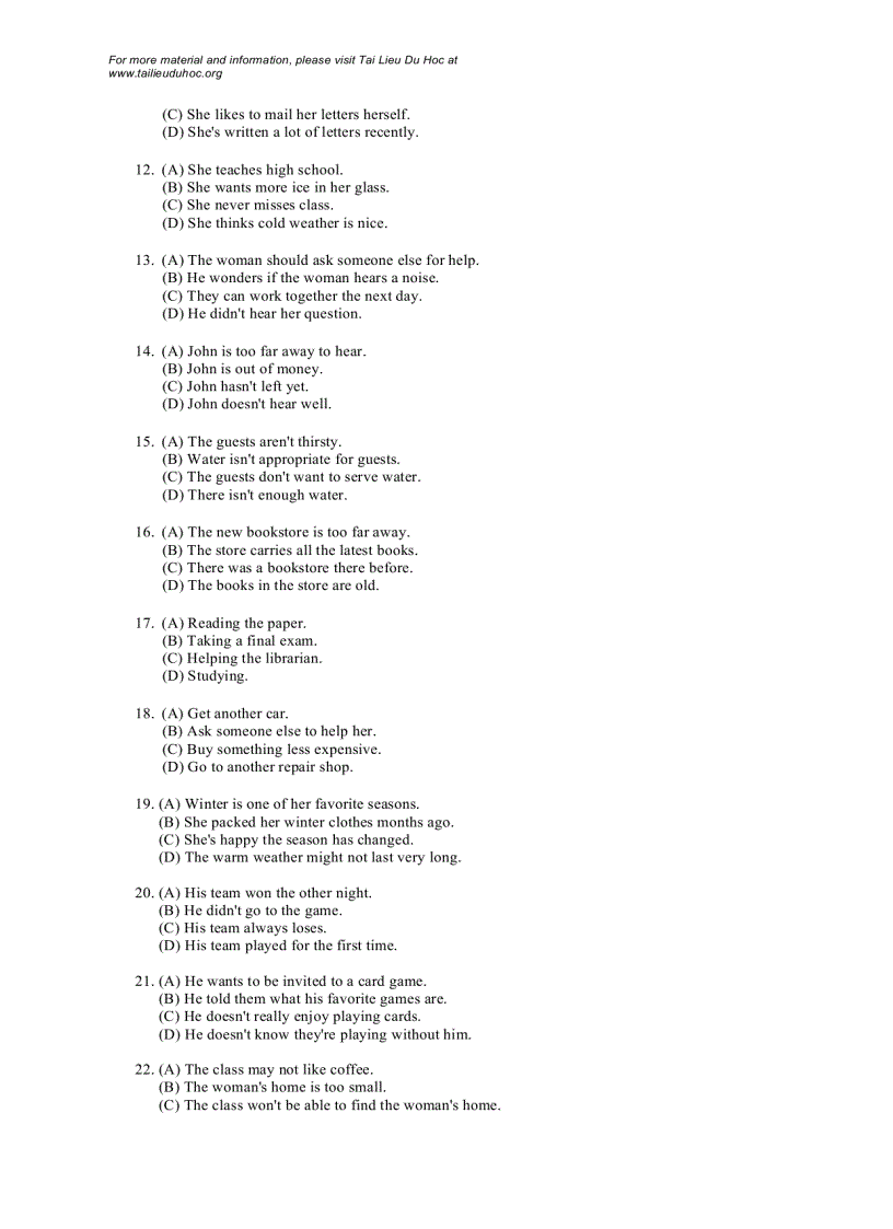 image for page Đề thi Toefl tháng 10 2005