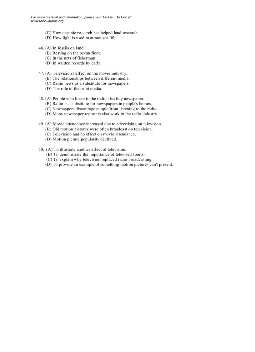 image for page Đề thi Toefl tháng 10 2005