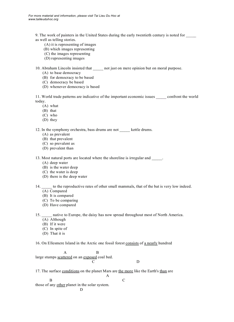 image for page Đề thi Toefl tháng 10 2005