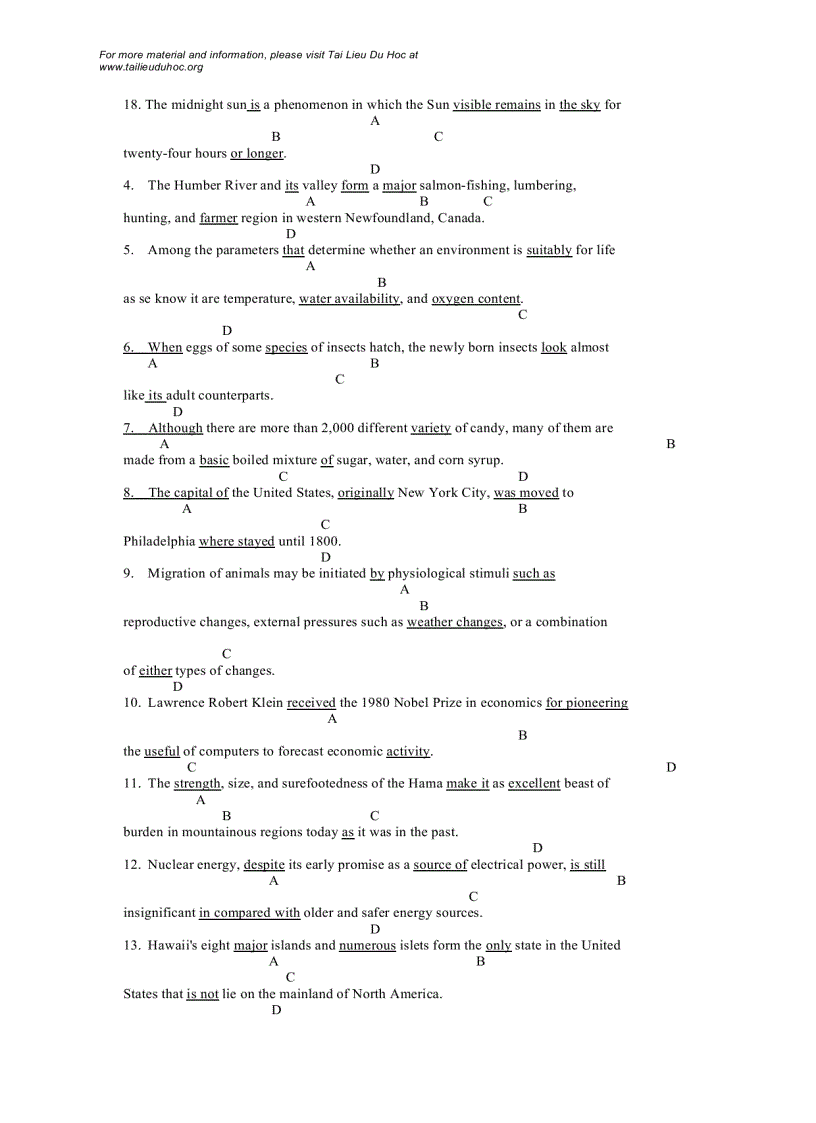 image for page Đề thi Toefl tháng 10 2005