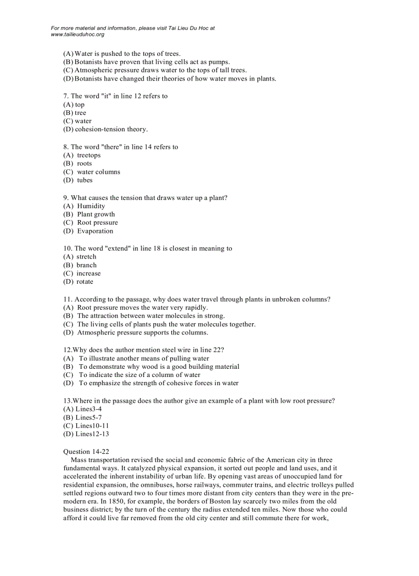 image for page Đề thi Toefl tháng 10 2005