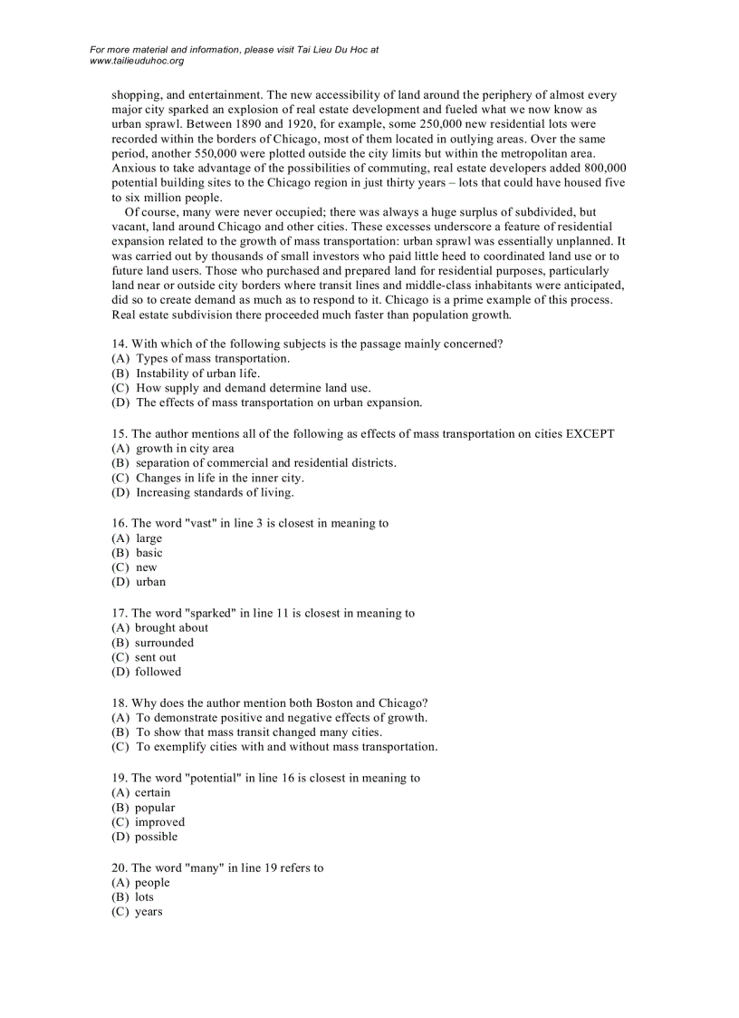 image for page Đề thi Toefl tháng 10 2005