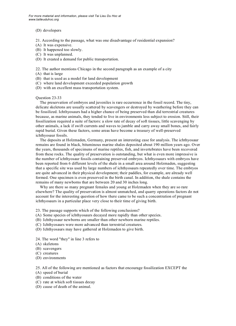 image for page Đề thi Toefl tháng 10 2005