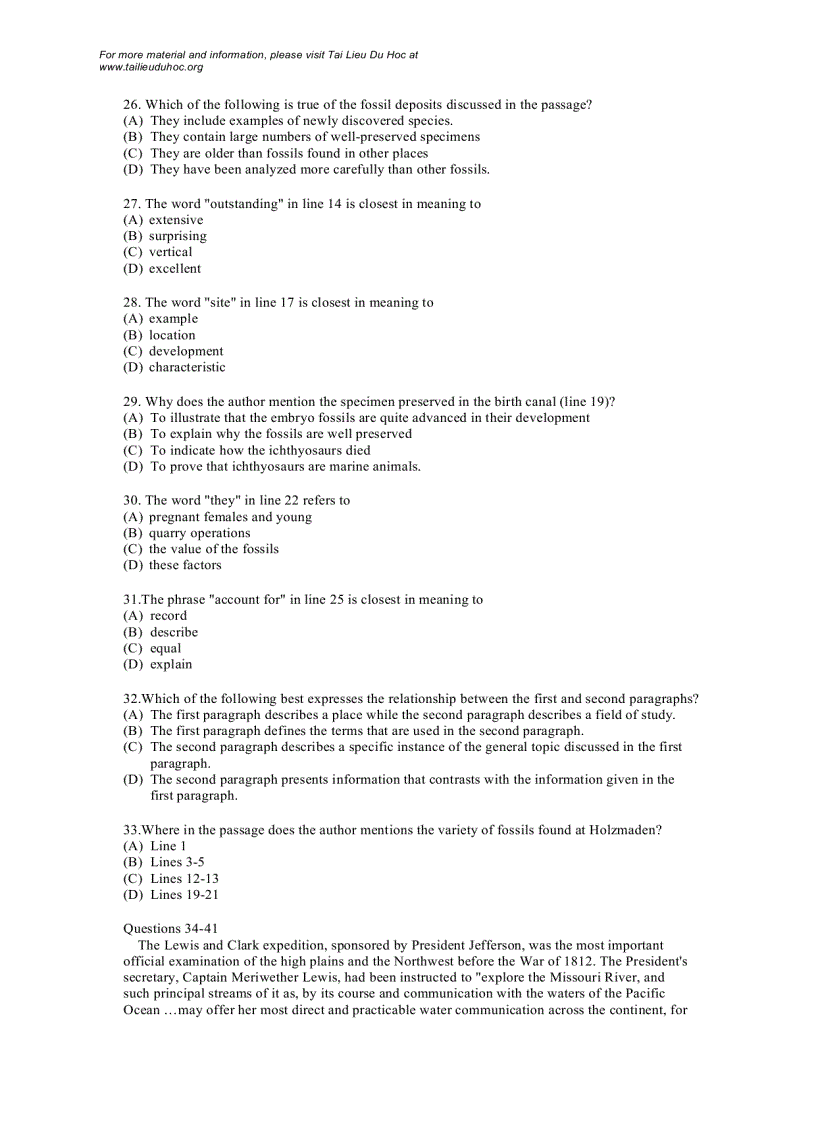image for page Đề thi Toefl tháng 10 2005
