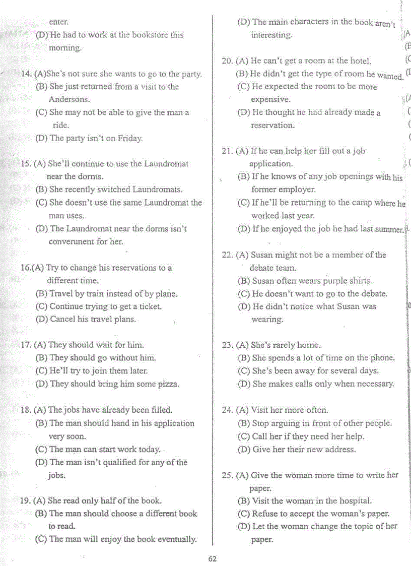 image for page Đề thi Toefl tháng 10 2001