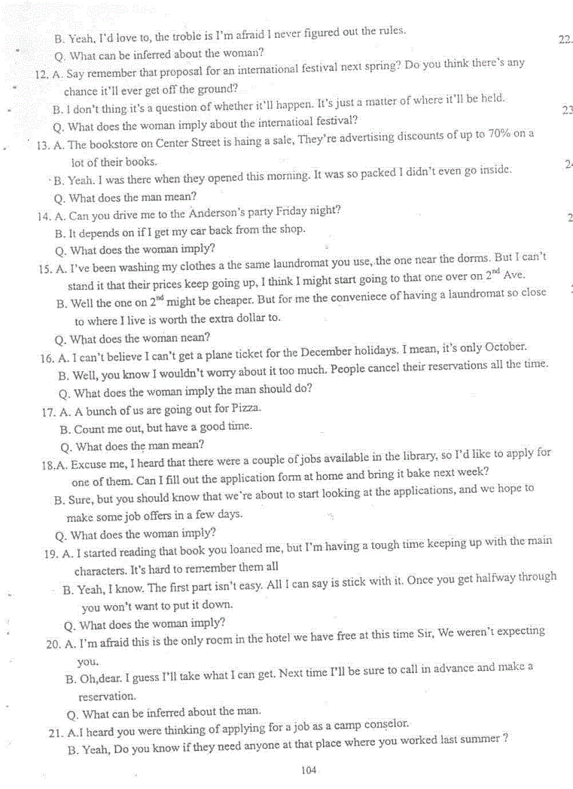 image for page Đề thi Toefl tháng 10 2001