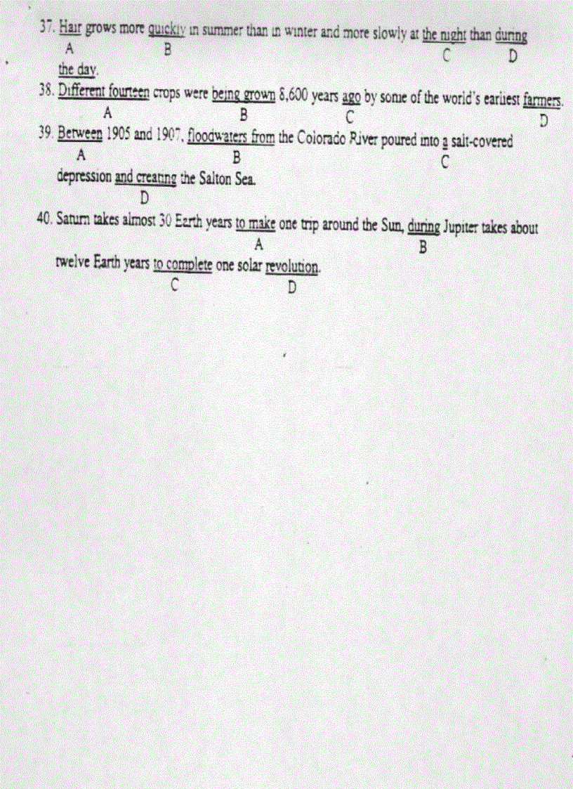 image for page Đề thi Toefl tháng 10 2001