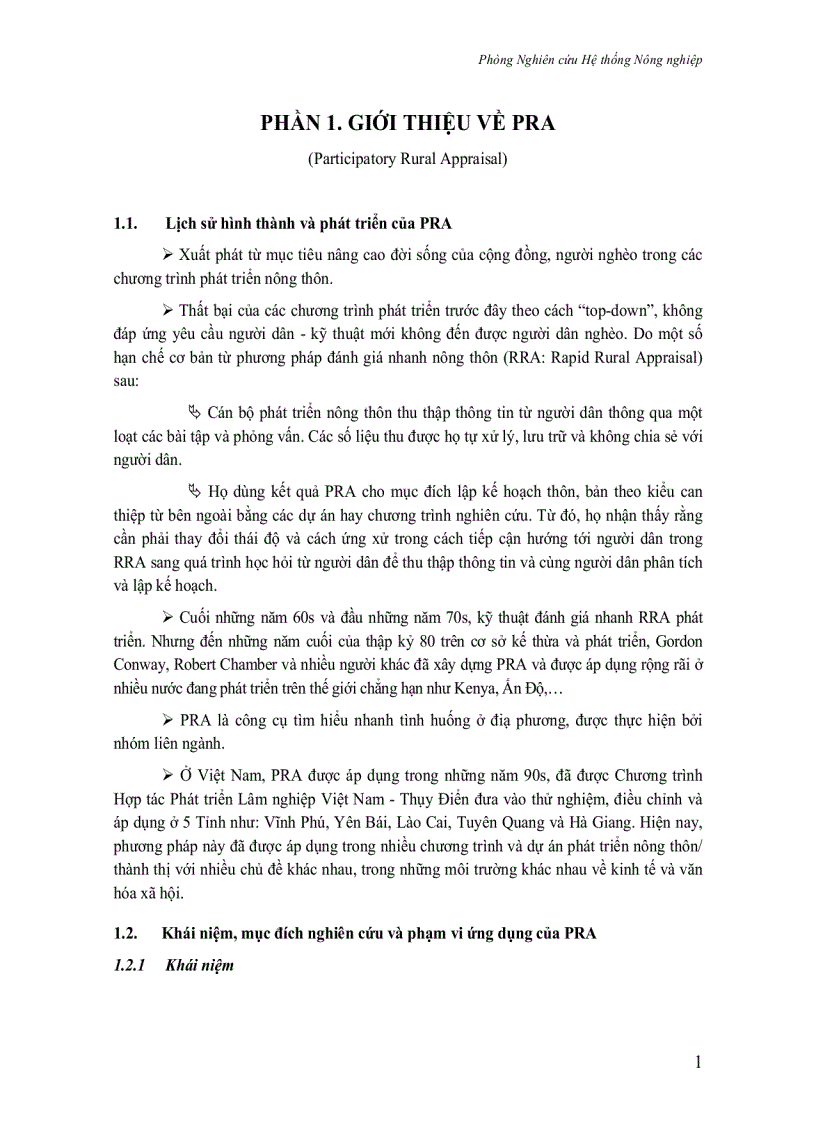 image for page Tài liệu tập huấn về Thẩm định giá nông thôn Participatory Rural Appraisal PRA