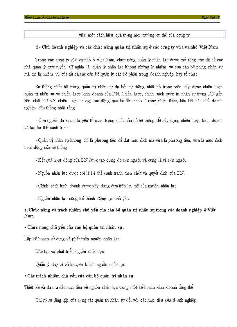 image for page Tổng quan về quản trị nhân sự