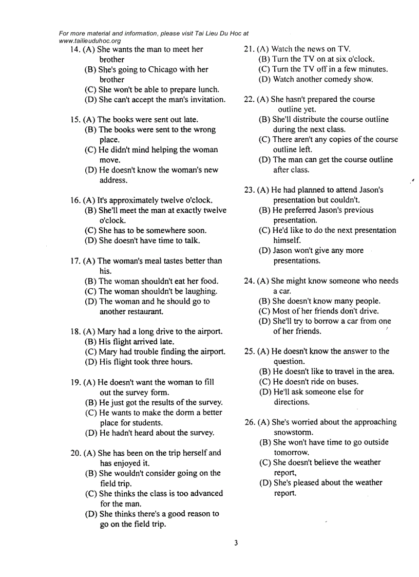 image for page Đề thi Toefl tháng 5 2002