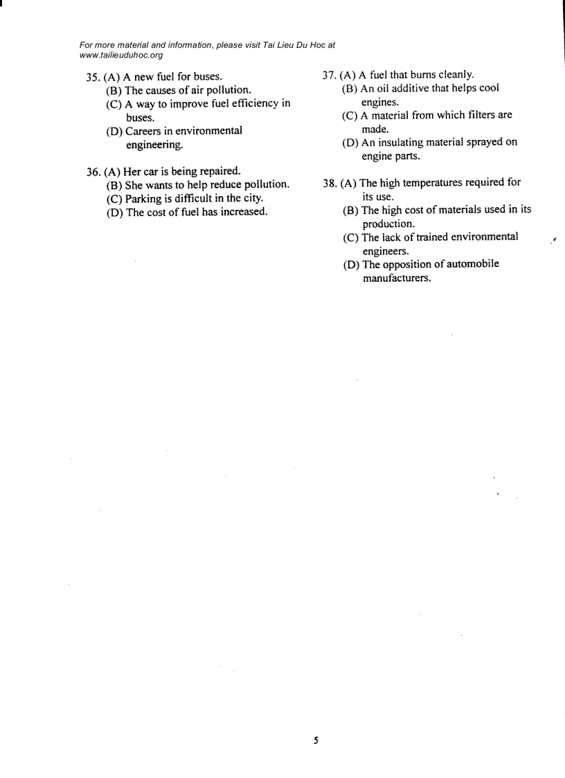 image for page Đề thi Toefl tháng 5 2002