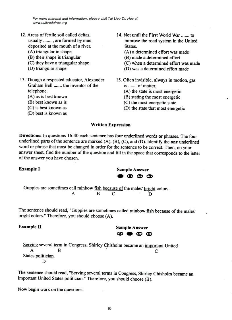 image for page Đề thi Toefl tháng 5 2002